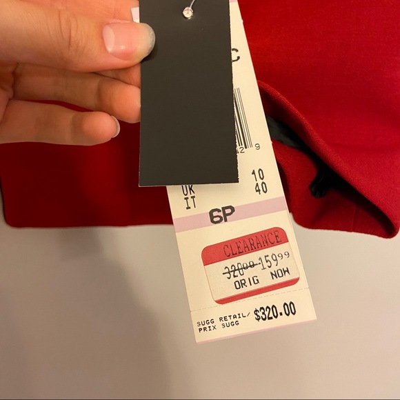 NWT Kasper 3 Piece Red & Black Suit Skirt & Jacket - Picture 6 of 12